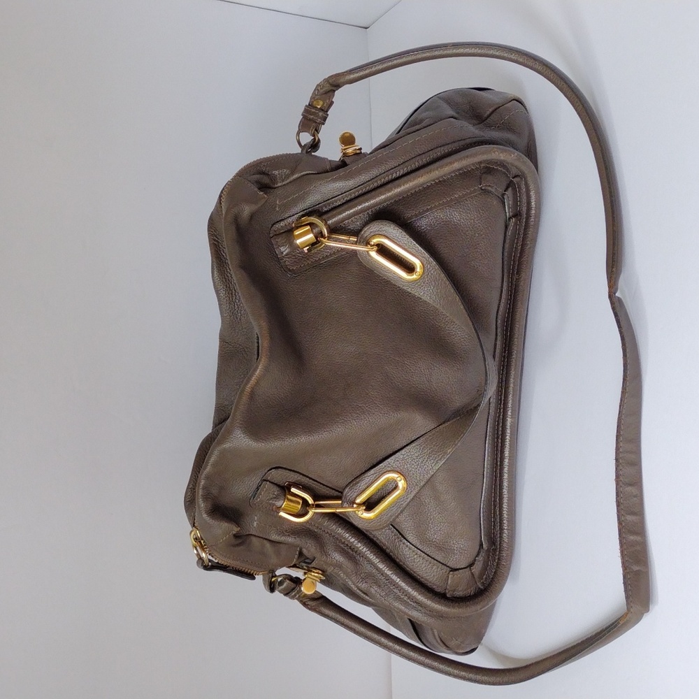 Chloé Paraty top handle leather bag  M
